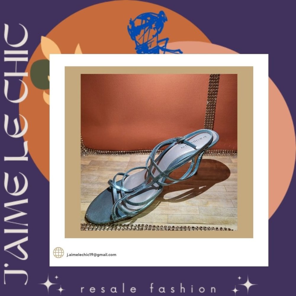 Worthington  Light Teal Strapped Buckles Heeled Sandals